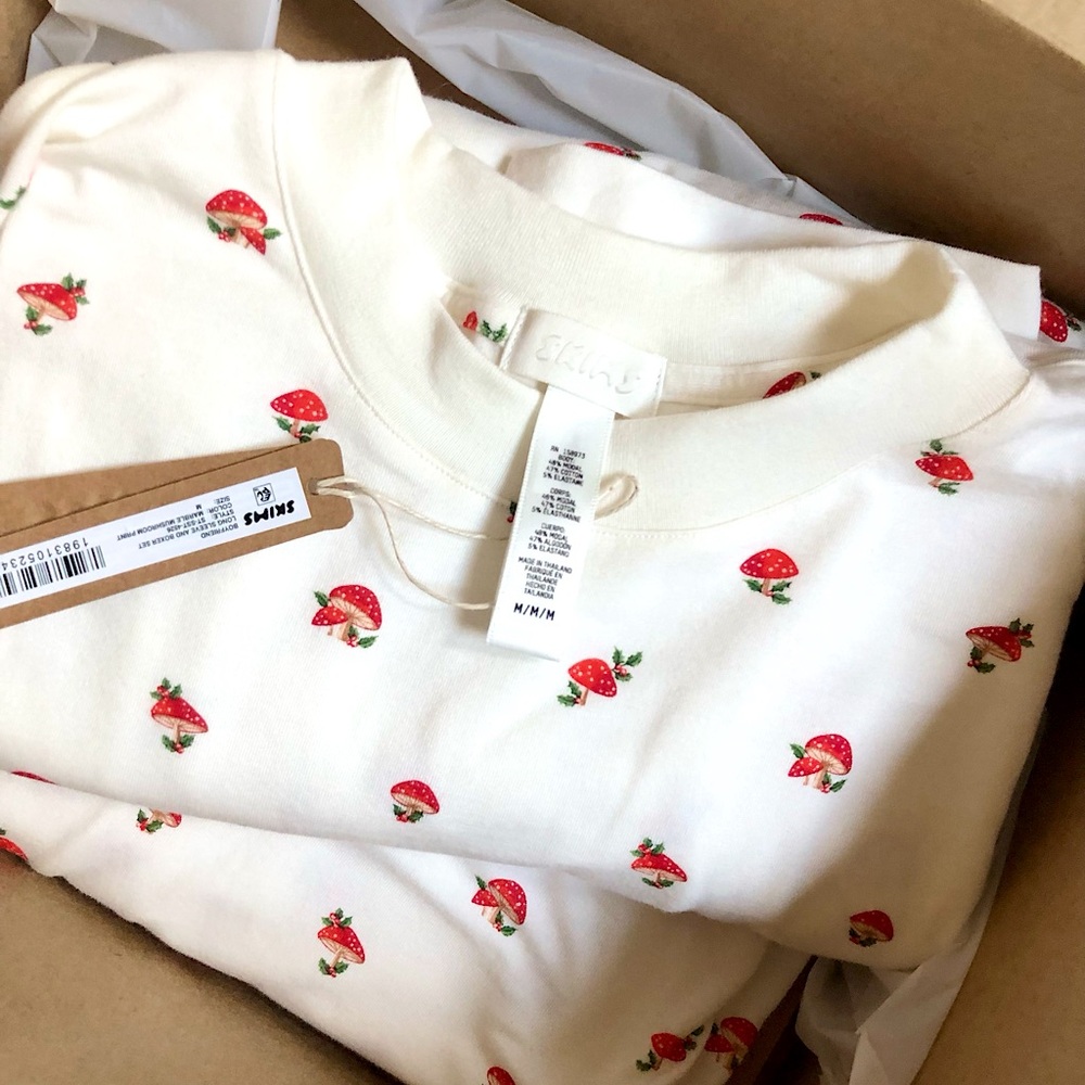 NWT Skims “Boyfriend” boxer pajamas